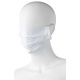 Mund-Nasen-Maske waschbar mit Gummiband, aus 100% Baumwolle 1-lagige Gesichtsbedeckung in weiß
