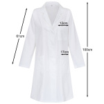 Damen Laborkittel langarm weiss Gr. S