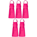 5er Set Latzschürzen 100 x 80 cm fuchsia 35%...