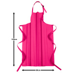 5er Set Latzschürzen 100 x 80 cm fuchsia 35% Baumwolle / 65% Polyester