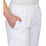 Schwesternhose weiss blickdicht mit Kordel