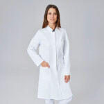 Exner Damen-Labormantel Laborkittel mit Druckknöpfen weiß M