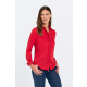 Chiffon-Bluse 1/1 RF Modell 6580 rot Gr. 46