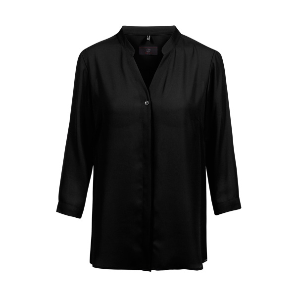 Chiffon-Bluse 3/4 RF Modell 6586 schwarz Gr. 52