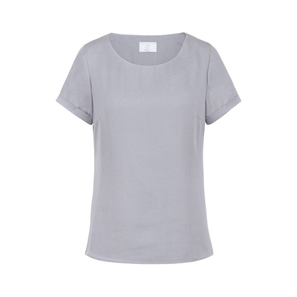 Chiffon-Bluse 1/4 RF Modell 6577 silbergrau Gr. 52