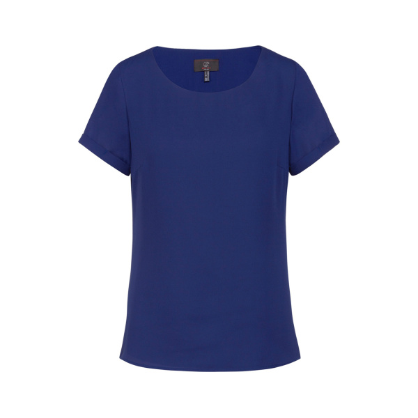 Chiffon-Bluse 1/4 RF Modell 6577 marine Gr. 50
