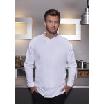 Langarm Überwurf-Kochhemd Basic Modell BJM4 weiß Gr. 4XL