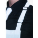 Wasserabweisende Latzschürze Basic mit Schnalle Modell BLS7 72 x 86 cm weiß