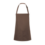 Kurze Latzschürze Basic mit Schnalle und Tasche Modell BLS6 75 x 60 cm hellbraun