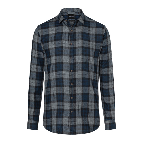 Herren Karohemd Urban-Style Modell BM8 marine Gr. S