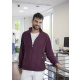 Herren Workwear Fleecejacke Warm-Up Modell JM37 aubergine Gr. 4XL