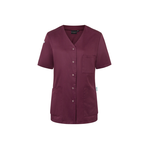 Kurzarm Damenkasack Essential Modell KS63 aubergine Gr. 56