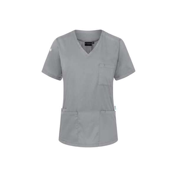 Kurzarm Damen-Schlupfkasack Essential Modell KS66 platingrau Gr. 2XL