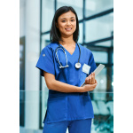 Kurzarm Damen-Schlupfkasack Essential Modell KS66 königsblau Gr. XL