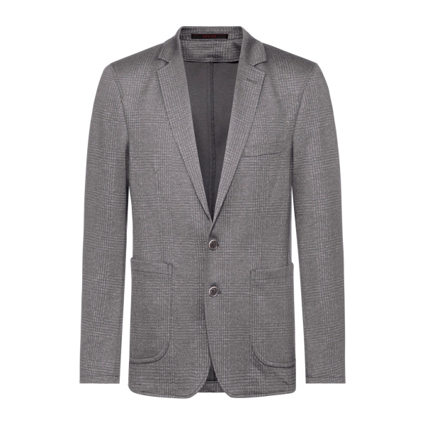 Herren-Jerseysakko RF Modell 1139 glencheck hellgrau Gr. 56