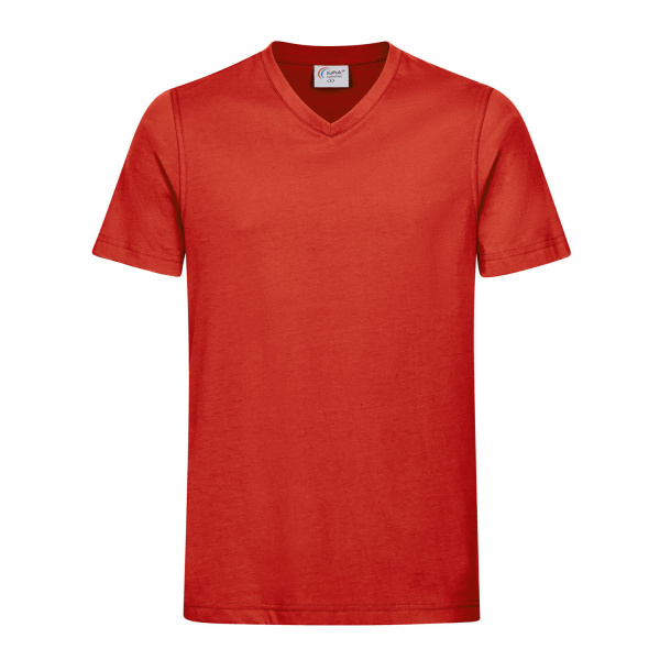 Workwear T-Shirt V-Neck rot 4XL