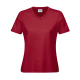 Damen Workwear T-Shirt V-Neck bordeaux 4XL