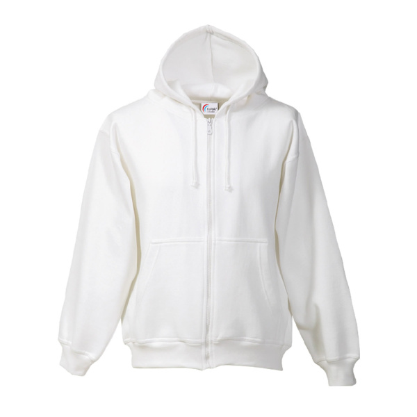 Kapuzen-Sweat-Jacke / Hooded-Sweat-Jacket weiß XL
