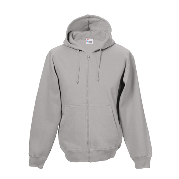 Kapuzen-Sweat-Jacke / Hooded-Sweat-Jacket grau 5XL