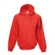 Kapuzen-Sweat-Jacke / Hooded-Sweat-Jacket rot M