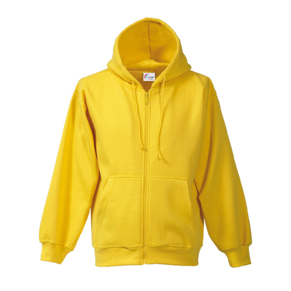 Kapuzen-Sweat-Jacke / Hooded-Sweat-Jacket gelb 5XL