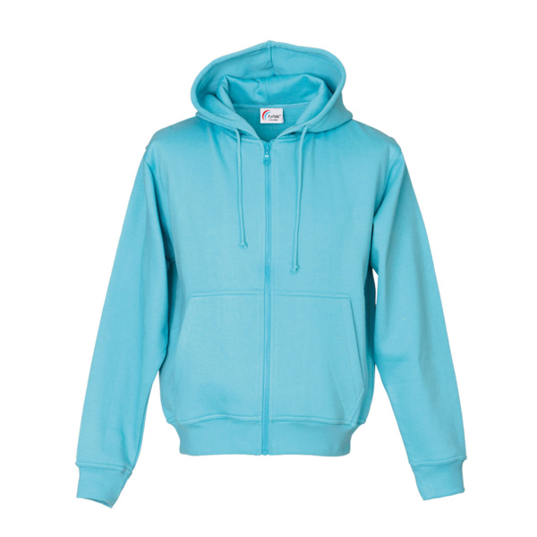 Kapuzen-Sweat-Jacke / Hooded-Sweat-Jacket türkis 4XL