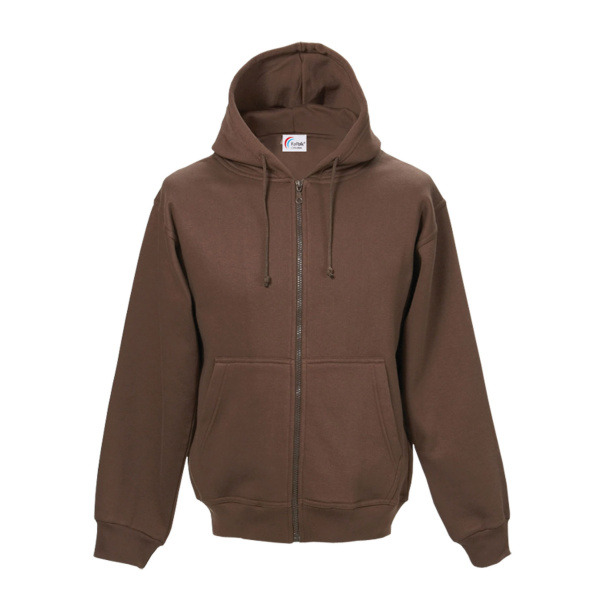 Kapuzen-Sweat-Jacke / Hooded-Sweat-Jacket braun L