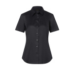 Kurzarm Damenbluse Stretch in Slim-Fit BF14 schwarz XL