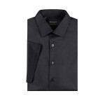 Kurzarm Damenbluse Stretch in Slim-Fit BF14 schwarz XL