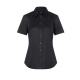 Kurzarm Damenbluse Stretch in Slim-Fit BF14 schwarz XL