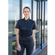 Kurzarm Damenbluse Stretch in Modern-Fit BF15 schwarz XL