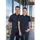 Kurzarm Damenbluse Stretch in Modern-Fit BF15 schwarz XL