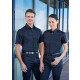 Kurzarm Herrenhemd Stretch in Slim-Fit BM14 schwarz 3XL