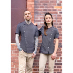Kurzarm Kochjacke Denim-Style ROCK CHEF®-Stage2 RCJM19 vintage black 60
