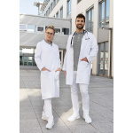 Herren Arzt- und Labormantel mit Stehkragen und verdeckter Knopfleiste MM6 weiß 62