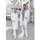 Herren Arzt- und Labormantel mit Stehkragen und verdeckter Knopfleiste MM6 weiß 62