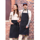 Latzschürze ROCK CHEF®-Stage2 mit Schnalle und Taschen RCLS14 schwarz