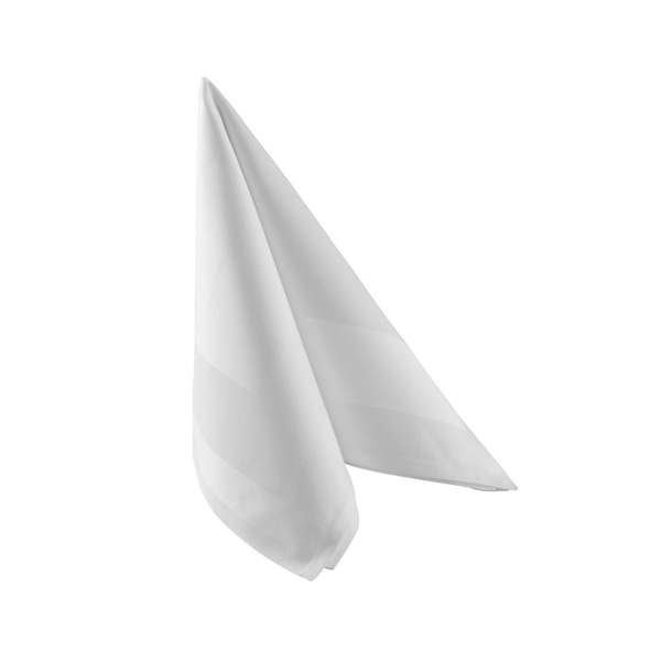 Stoff-Serviette Atlaskante Modell 779 40 x 40 cm weiß - 6 Stück