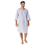 Patientenhemd Modell 782 weiß/blau