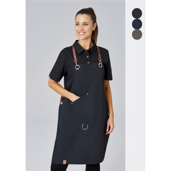 Latzschürze Casual Style mit X-Kreuzung Modell 484 70 x 80 cm