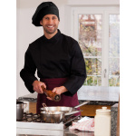 Kochjacke Modell 216 langarm mit Druckknöpfen schwarz Gr. L