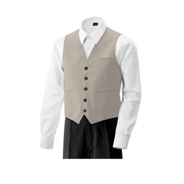 Herren-Weste Kellnerweste sand Gr. 3 XL