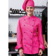 Damenkochjacke Bäcker-/Kochjacke Modell 214 langarm hotpink Gr. L