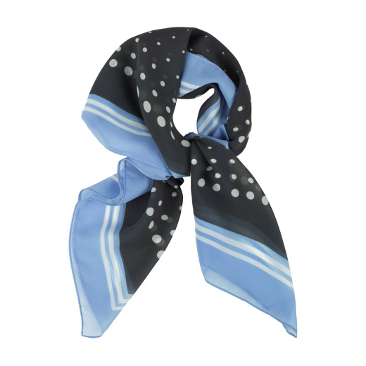 bleu/grau getupft