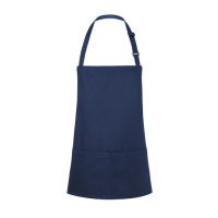 Kurze Latzschürze Basic mit Schnalle und Tasche Modell BLS6 75 x 60 cm
