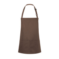 Kurze Latzschürze Basic mit Schnalle und Tasche Modell BLS6 75 x 60 cm