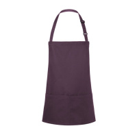 Kurze Latzschürze Basic mit Schnalle und Tasche Modell BLS6 75 x 60 cm
