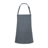 Kurze Latzschürze Basic mit Schnalle und Tasche Modell BLS6 75 x 60 cm