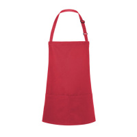 Kurze Latzschürze Basic mit Schnalle und Tasche Modell BLS6 75 x 60 cm