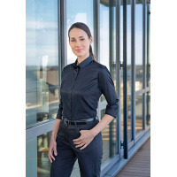 Damenbluse Stretch mit 3/4-Ärmeln in Slim-Fit BF17